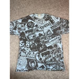 Vintage Oi Polloi Punk Rock Band Tee Graphic Tee Mens L Grunge Thrasher AOP 90s